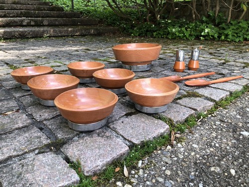 Vintage salad set - salad, wood