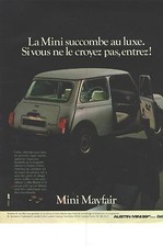 Publicite 1983 austin mini - publicite,