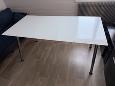 Table En Verre blanc (pouvant Servir De Bureau)