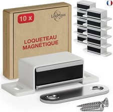 LouMaxx Aimant Porte Placard - Ferme Porte Magnétique Forte - Force de maintien 