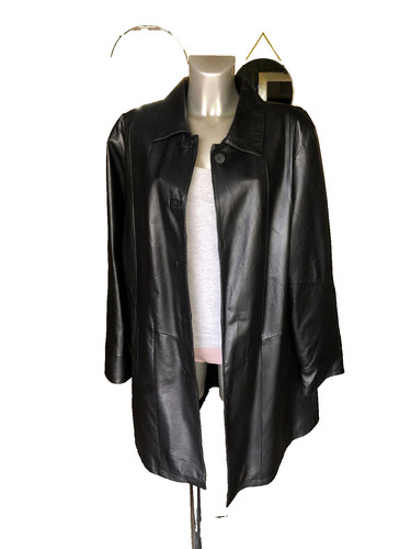 Joli manteau cuir nappa noir - joli,