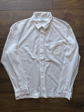 Chemise à manches longues Sunspel blanche Riviera - L