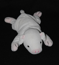 Peluche doudou cochon POTIER VANDIER blanc rose Gribouille Prunelle 20 cm TTBE