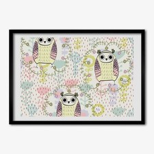 Tulup Photo MDF 100x70cm Cadre Le salon Décor Hiboux