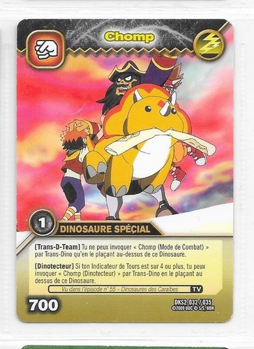 Carte dinosaur king chomp - carte,