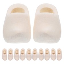  6 paires de chaussures de poupée en bois brut de 1,57 pouces, sabots hollandais