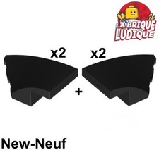 Lego Wedge 4x2 pente courbe angle incliné noir/black 6929 (x2) + 6930 (x2) NEUF