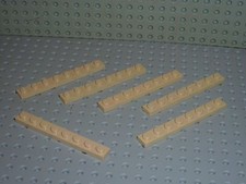 6 x LEGO Tan Plate 1 x 8 ref