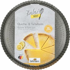 Birkmann Bakers Best moule à quiche & tarte perforé fond libre moule à pâtiss...