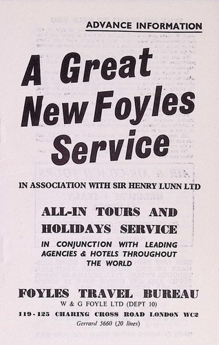 Foyles travel bureau - g,