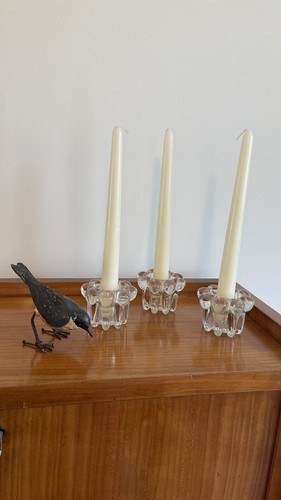 Trio bougeoirs fleur - bougeoirs,