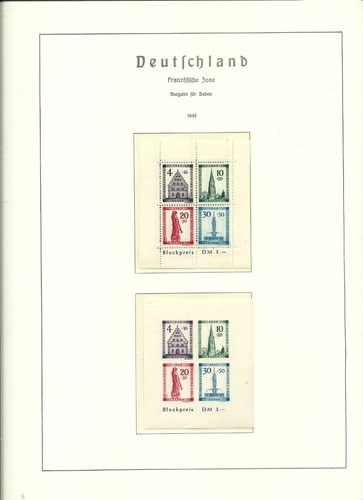 Allemagne 1949 baden - allemagne, zone
