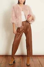 Nouveau Pantalon En Cuir Tan