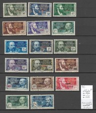 AEF - Yvert 128 a 140** Sans