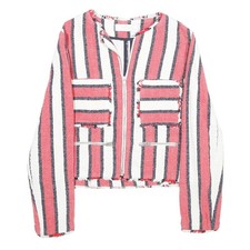 ZARA Veste Zippée Rayée