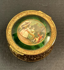 Boite à bijoux métal doré