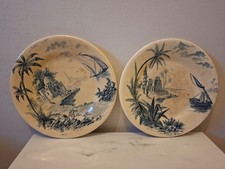 X2 Assiettes  Gien décor Vues
