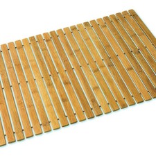 Tapis De Bain Imperméable Antidérapant En Bambou Naturel Tapis De Douche /