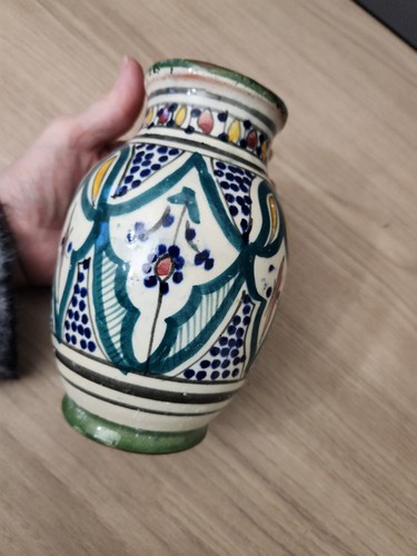 Vase terre cuite peinture