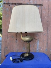 Lampe Oiseau en bronze et son