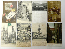 8 Cartes Postales Anciennes  Villes France Allemagne Suisse  1904 a 25  Lot N°4