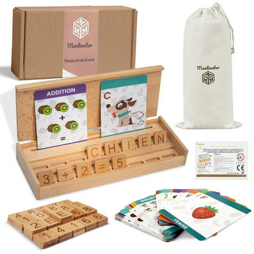 Jeu éducatif montessori bois - jeu,