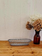 Panier à pain en métal tressé vintage