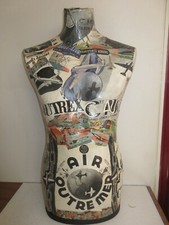 Buste Mannequin déco vintage ; thème Aviation ; H 81cm