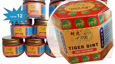 ? Baume du Tigre - Lot de 12 - “Tiger Oint” – Rouge et/ou Blanc – 19,4 g ?