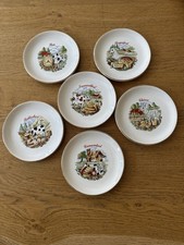 6 Assiettes À Dessert  – Décor Fromages Régionaux – Moulin des Loups