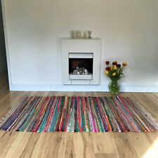 Tapis chiffon en coton fait main vintage tapis de yoga au sol jet indien Chin...