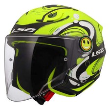 Casque Moto Enfant LS2 OF622 FUNNY II Glup Jaune Hi-Viz Brillant