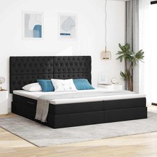 Lit de Rangement avec matelas avec tête de lit Cuir synthétique Moderne vidaXL v