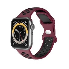 MMOBIEL Bracelet de Sport Compatible avec Apple Watch Band 42mm 44mm - Rouge