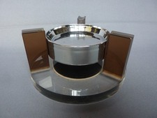 CENDRIER VINTAGE AIMANTE EN LEVITATION PLEXI ET METAL CHROME DESIGN 60 FLOTTANT