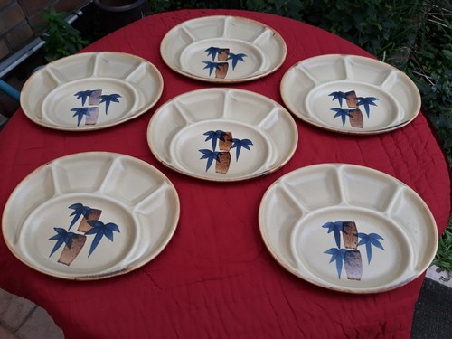 Lot assiettes fondue - 6, à