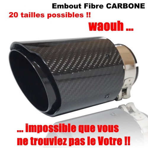 Embout carbone sortie - sortie, pot