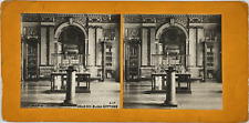 France, Paris, Musée du Louvre, salle de bijoux Egyptiens Vintage stereo card,