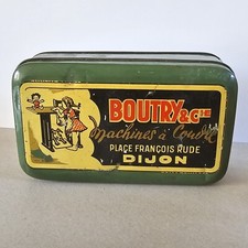 Ancienne Rare boîte tôle Boutry DIJON machine à coudre Enfant Poupée 