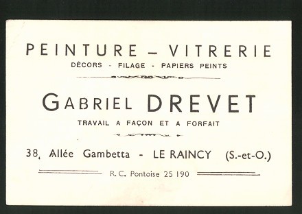 Carte représentant raincy - représentant, le