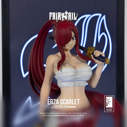 Figurine neon fairy tail erza - figurine,