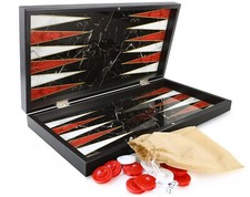 Backgammon Tavla Noir Marble