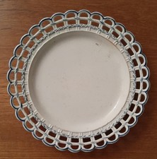 VAUDREVANGE WALLERFANGEN ASSIETTE ANCIENNE DEBUT XIX FAIENCE FINE BORD AJOURE BE