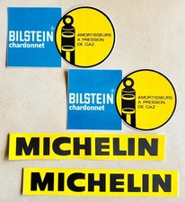 Lot 4 autocollant BILSTEIN CHARDONNET MICHELIN racing vintage LANCIA aufkleber