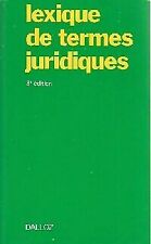 Lexique des termes juridiques - Collectif - V97322