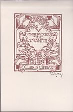 ex-libris Cipriani signé au crayon cisari
