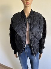 Manteau noir bi matière IKKS taille 36 TBE