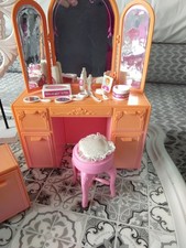 vintage COIFFEUSE commode MAQUILLAGE 1987 Sweet Roses poupée BARBIE MATTEL 4764