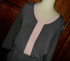 Chic décontracté Combinaison pantalon gris souris et rose nude Anne Weyburn, 38