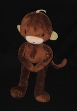 Peluche doudou singe ITSLMAGICAL KINONICO brun marron mains scratch 40 cm TTBE